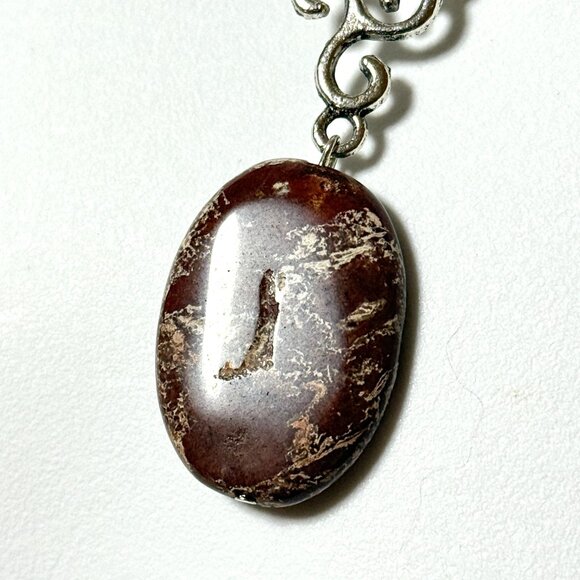 2/$20, Natural Earthy Brecciated Jasper Necklace, Genuine Gemstone Cord Necklace - Picture 2 of 12